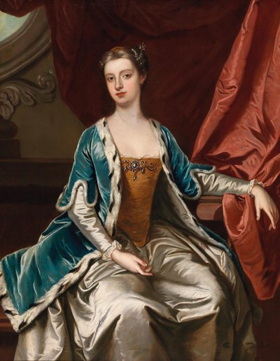 レディ メアリー ウォートリー モンタギュー 1689-1762 の肖像画。 作： Sir Gotfrey Kneller