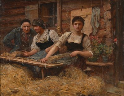 カーディングウール 作： Sir Hubert von Herkomer