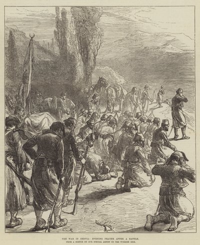 セルビア戦争、戦闘後の夕べの祈り 作： Sir John Charles Robinson