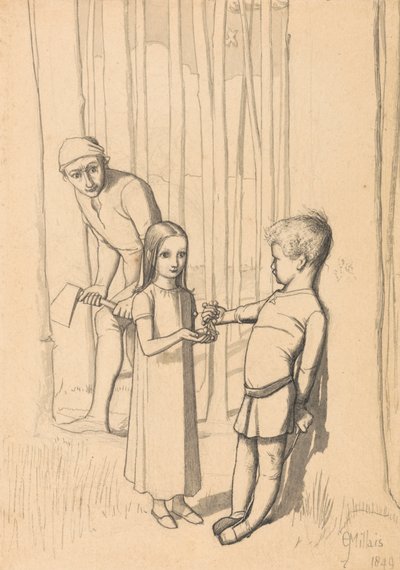 木こりの娘のための習作 作： Sir John Everett Millais