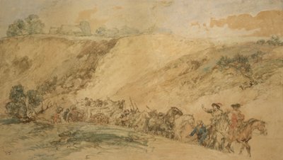 「峡谷の軍隊ワゴン」、c1837-1897。 作： Sir John Gilbert