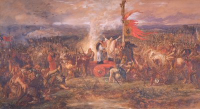 スタンダードの戦い、1880 年 8 月 22 日、ヨークシャー、ノーサラートン。 作： Sir John Gilbert
