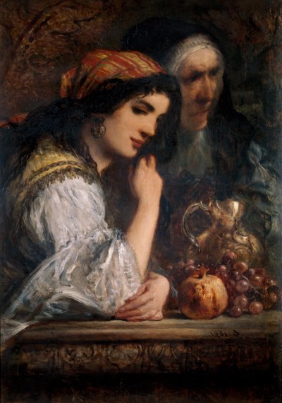 「ドン・キホーテの姪と家政婦」、1891 作： Sir John Gilbert