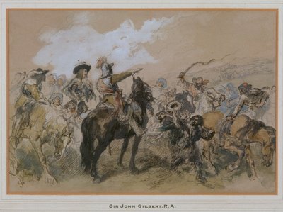 チャールズ1世の時代の騎手、1876年 作： Sir John Gilbert