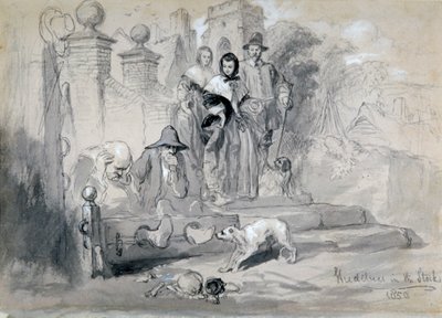 「ストックのフディブラ」、1850 作： Sir John Gilbert