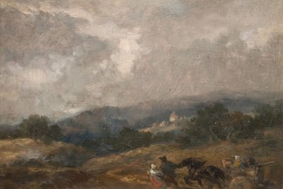 風景スケッチ、1877年。 作： Sir John Gilbert