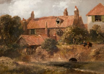 ルイシャムの古いコテージ、1876年。 作： Sir John Gilbert