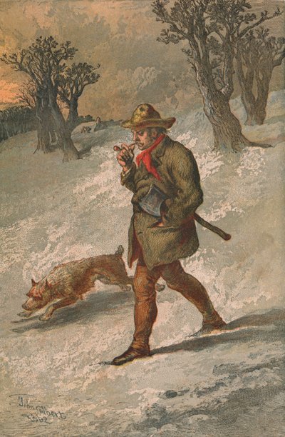 ウッドマンと彼の犬、1862。 作： Sir John Gilbert