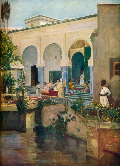 ムーア人のハーレムの内部、1907年 作： Sir John Lavery