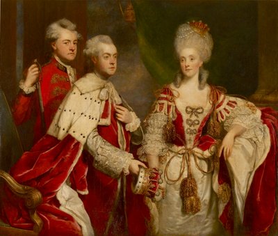 ジョージ、第 2 代ハーコート伯爵、妻のエリザベス、兄弟のウィリアム、1780 年 作： Sir Joshua Reynolds