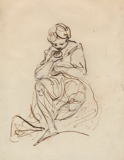 Estudo de uma mulher sentada 作： Sir Joshua Reynolds