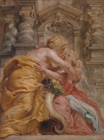 たっぷりと抱きしめる平和 作： Sir Peter Paul Rubens