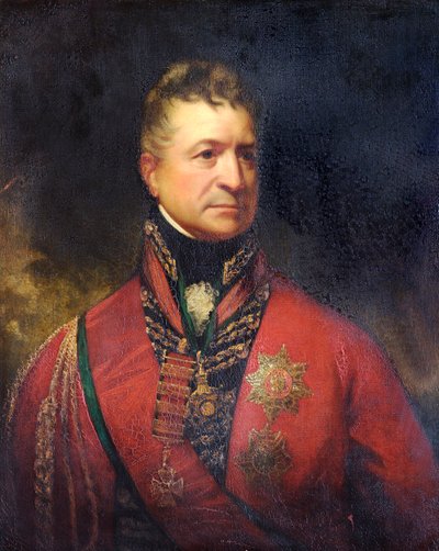 サー・トーマス・ピクトン中将の肖像、イギリス兵、c1815。 作： Sir William Beechey