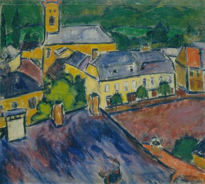 都市の風景、1910年 作： Sándor Galimberti