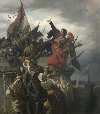 Titusz Dugovicsの自己犠牲、1859 作： Alexander von Wagner