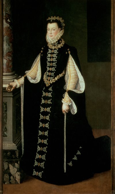 スペインの女王、ヴァロアのイザベラ（1545-68）、スペインのフェリペ2世の妻（1556-98） 作： Sofonisba Anguissola