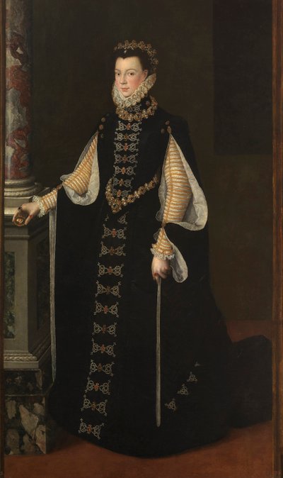 "Portrait of Elisabeth of France (1545-1568) or Isabella of Valois, Queen of Spain" - Elisabeth of Valois (1545-1568), Spain Queen by Anguissola, Sofonisba (ca 1532-1625) 作： Sofonisba Anguissola