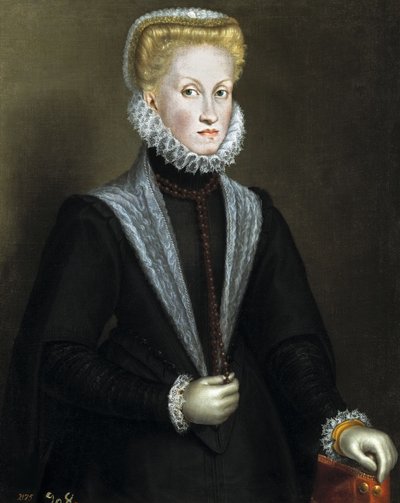 アンナ・オブ・オーストリア（1549-1580）の肖像（1573年、スペイン・ポルトガル女王の妃）。 作： Sofonisba Anguissola