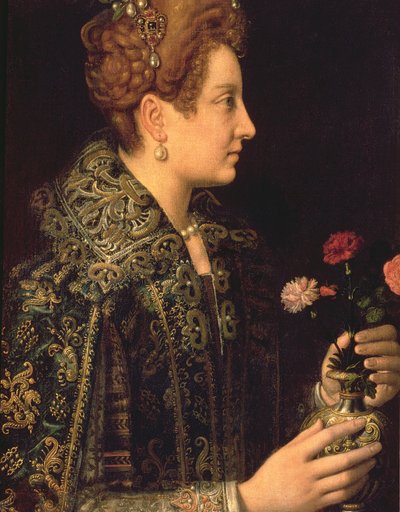 女性の肖像（キャンバスに油彩） 作： Sofonisba Anguissola