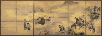 ワインカップの8つの不滅、後の1700年代。 作： Soga Shohaku