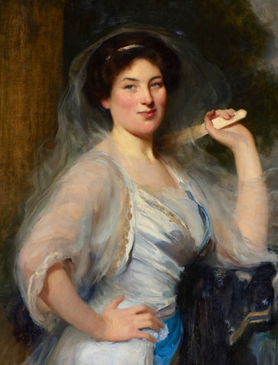 画家の姪、ガートルード・サラマンの肖像（油彩・キャンバス） 作： Solomon Joseph Solomon