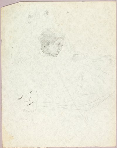 椅子に座る少年 作： Solon H. Borglum