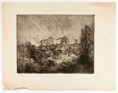 カートと廃墟 作： Solon H. Borglum