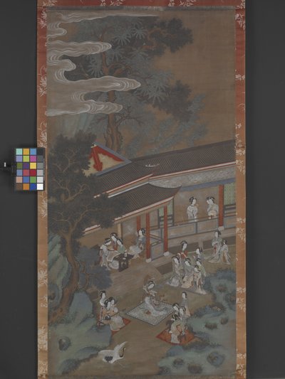 A Revel In The Han Palace》 制作年不詳 （紙にインク、彩色、金彩） 作： Songnian Liu