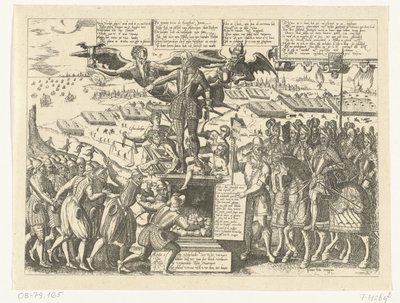 アルバ像の漫画の複製、1571年 作： Sons, and Stewart, G. Waterston
