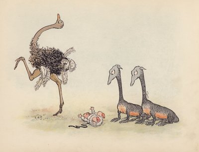 S Rosamond Praegerによる『Little Twin Dragons』のイラスト（カラーリトグラフ） 作： Sophia Rosamond Praeger