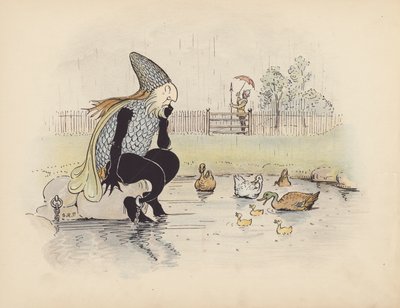S Rosamond Praegerによる『Little Twin Dragons』のイラスト（カラーリトグラフ） 作： Sophia Rosamond Praeger