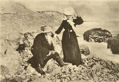 ロシアの作家レオトルストイとその妻ソフィア、黒海、クリミア自治共和国、ロシア、1902 作： Sophia Andreevna Tolstaya