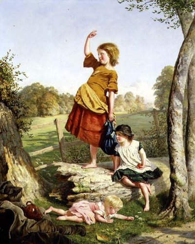 ディナー（油彩・キャンバス） 作： Sophie Anderson