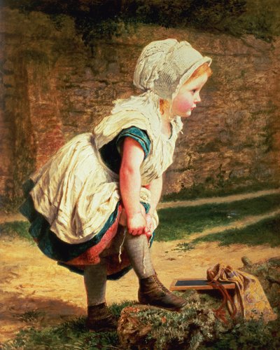 私を待っててください！ （学校から帰国） 作： Sophie Gengembre Anderson