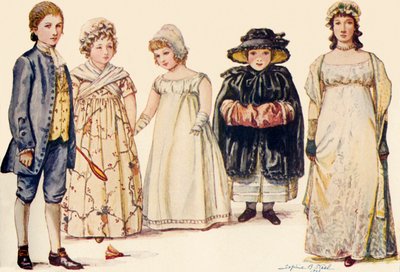 アン女王、ジョージI、II、IIIの統治時代の子供服1702-1790、1903、1937。 作： Sophie B. Steel
