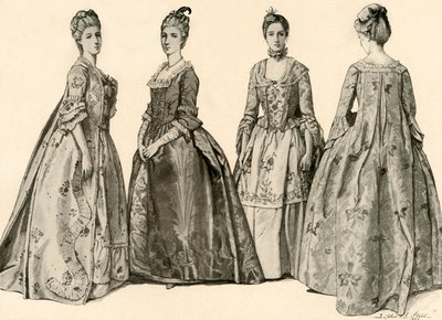 ジョージ2世の治世中の服1735-1760、1903、1937。 作： Sophie B. Steel