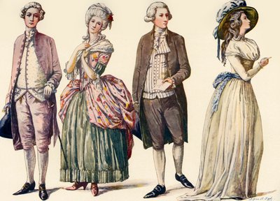 ジョージ3世および1年の共和国の時代の衣装1778-1790、1903、1937。 作： Sophie B. Steel