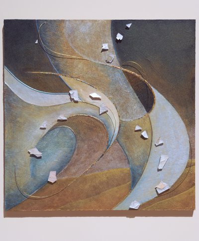 天使たち, 2007 (パネル, パースペックス, 織物, 鉛, 針金, 金メッキ, 顔料, スチール) 作： Sophie Hacker