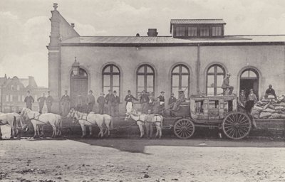 歴史的景観、イングリッシュメールの最後の馬車と旧郵便局（モノクロ写真 作： South African Photographer