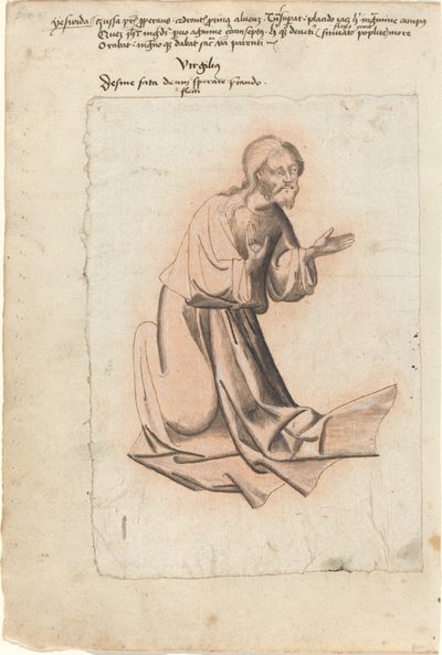 祈りの中でひざまずくキリスト 作： South German 15th Century