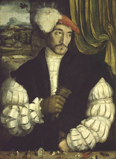 男の肖像、1533 作： South German School