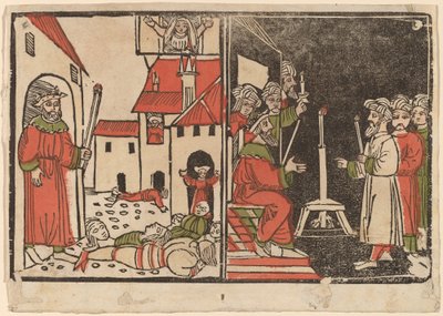 長子とエジプトの闇の虐殺 作： Spanish 15th Century