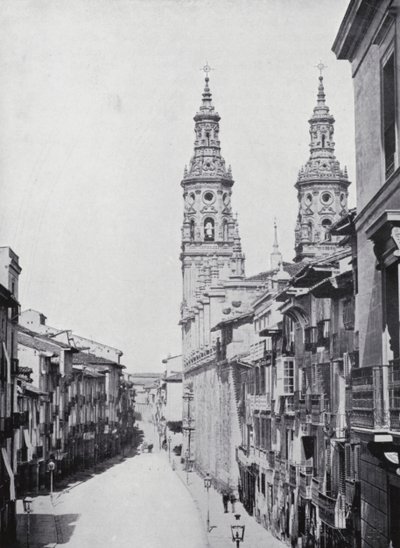 ログローノ、メルカド通り（モノクロ写真） 作： Spanish Photographer