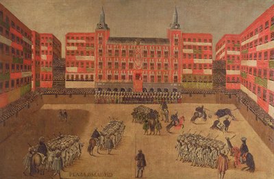 131-0635415 マドリッドのマヨール広場での闘牛祭 作： Spanish School
