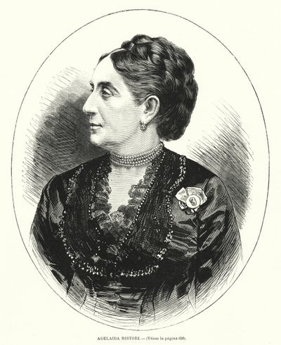 Adelaide Ristori, イタリアの女優（リトグラフ 作： Spanish School