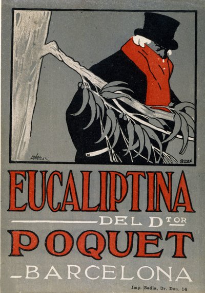 風邪薬Eucaliptinaの広告、スペイン1924年。 作： Spanish School