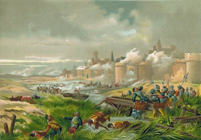 フランス、サンカンタンの戦い、1557 作： Spanish School