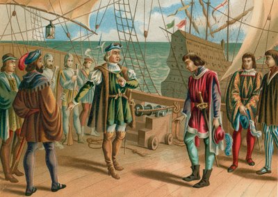 コロンバスはポルトガル海軍大将の命令を無視します 作： Spanish School