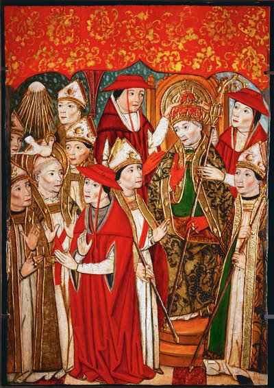 教皇の聖別（木・油彩） 作： Spanish School