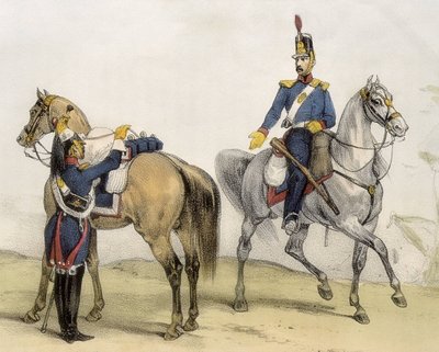 DE SOTTO, Serafin Maria, Earl of Clonard (1793 - 1862).スペイン幼年・少年・騎兵武器組織史。1851 - 1859.スペインのフェルディナンド7世治世下の騎兵。ライン騎兵隊と軽騎兵隊の兵士（1824年～1834年）。イングランド 作： Spanish School